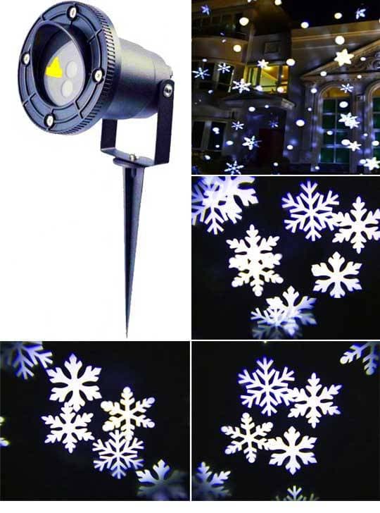 Лазерная цветомузыка SNOW LED (Проектор снежинок)